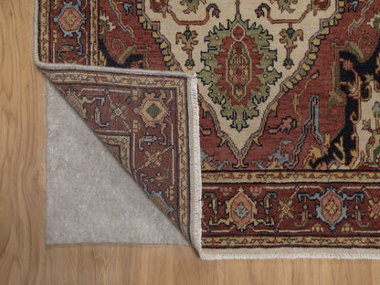 Heriz Heriz hand-knotted wool rug in Ivory, 3' x 5'1", SKU O092818 (view 3)