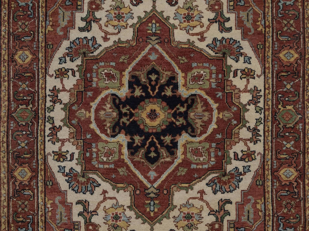 Heriz Heriz hand-knotted wool rug in Ivory, 3' x 5'1", SKU O092818 (view 5)