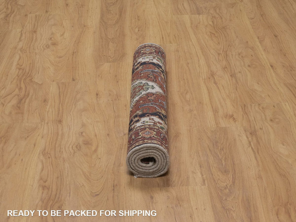 Heriz Heriz hand-knotted wool rug in Ivory, 3' x 5'1", SKU O092818 (view 6)