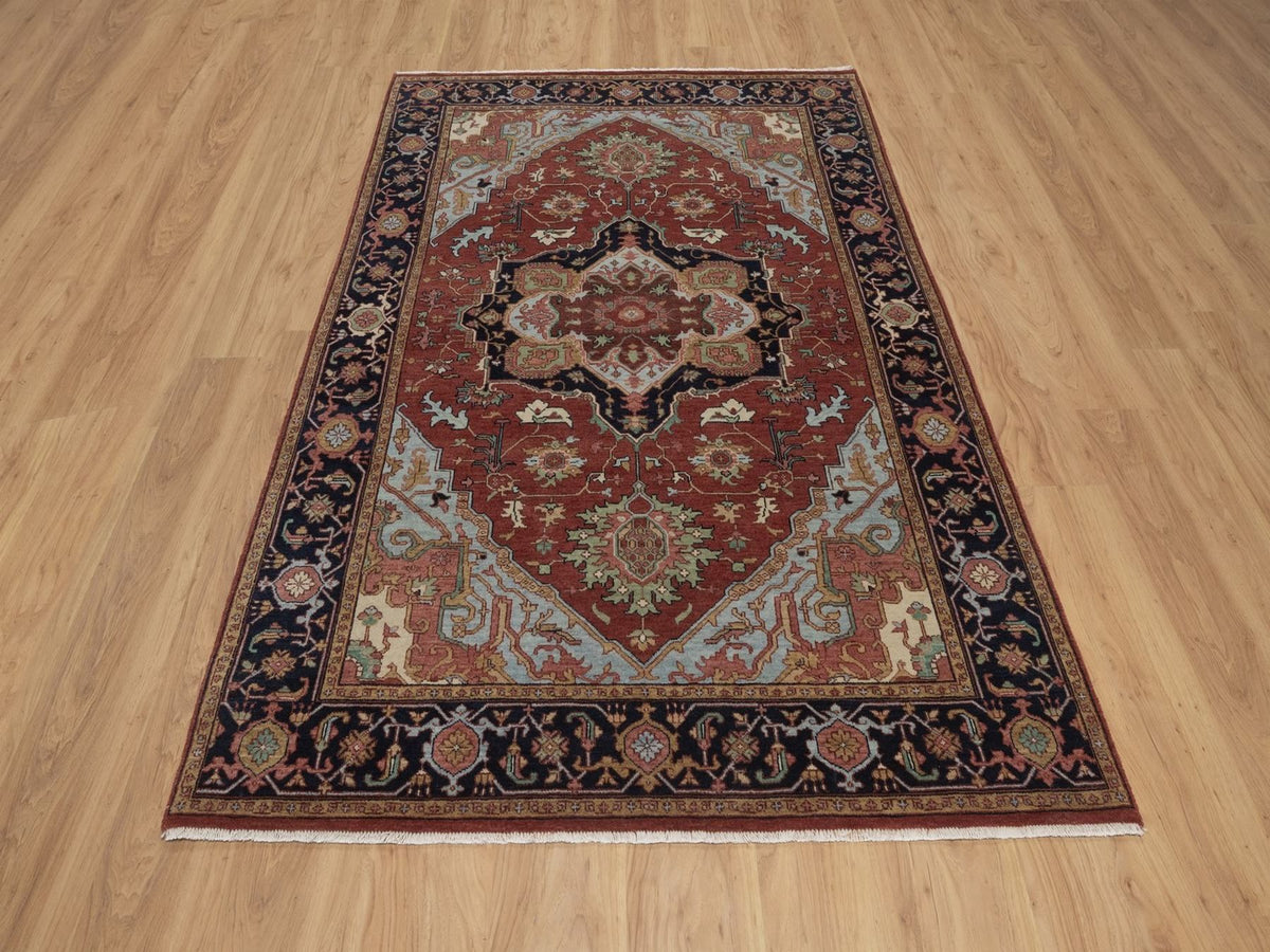 Heriz Heriz hand-knotted wool rug in Red, 4'11" x 7'3", SKU O092819 (view 2)