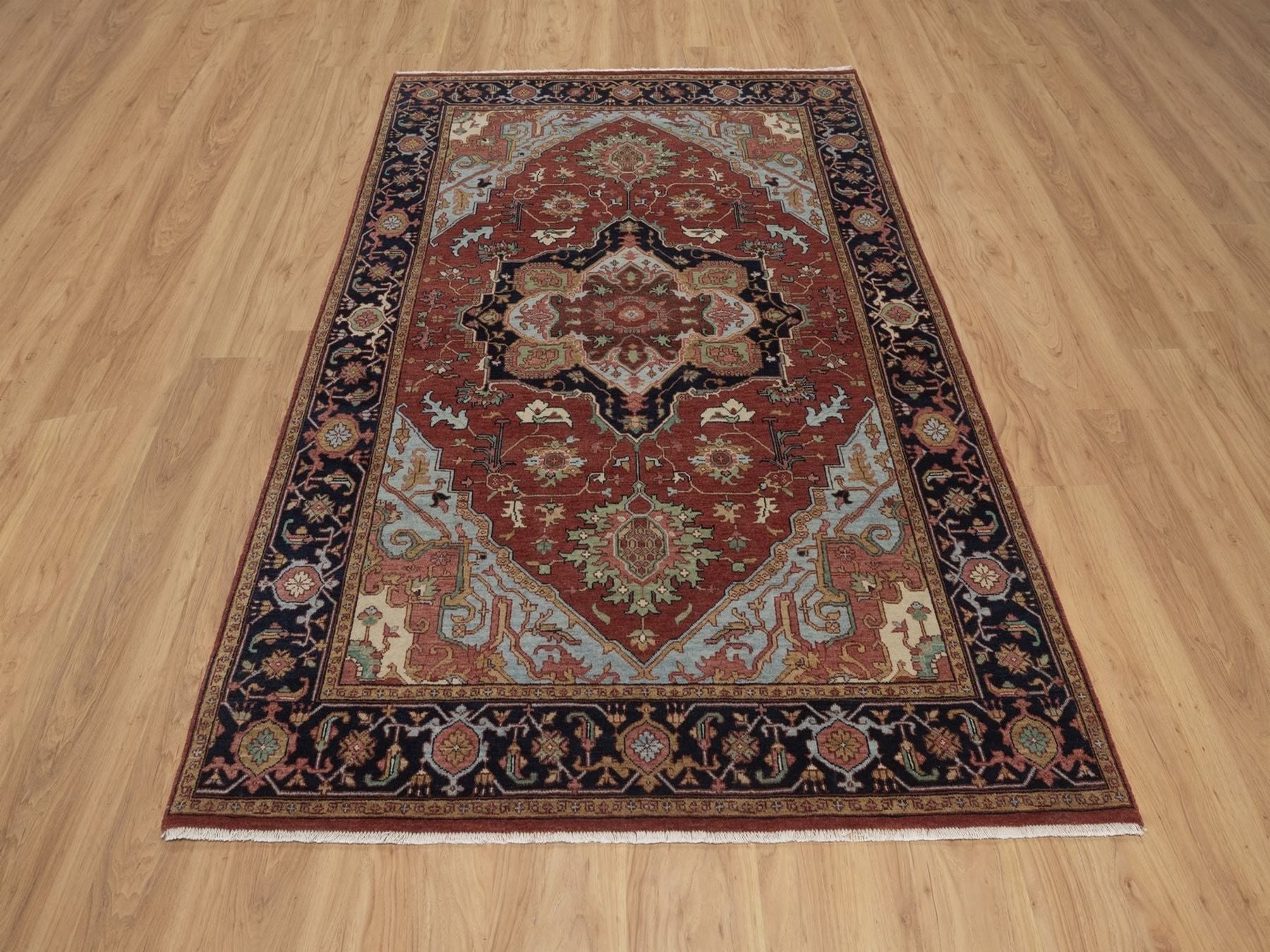Heriz Heriz hand-knotted wool rug in Red, 4'11" x 7'3", SKU O092819 (view 2)
