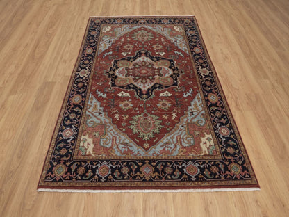 Heriz Heriz hand-knotted wool rug in Red, 4'11" x 7'3", SKU O092819 (view 2)