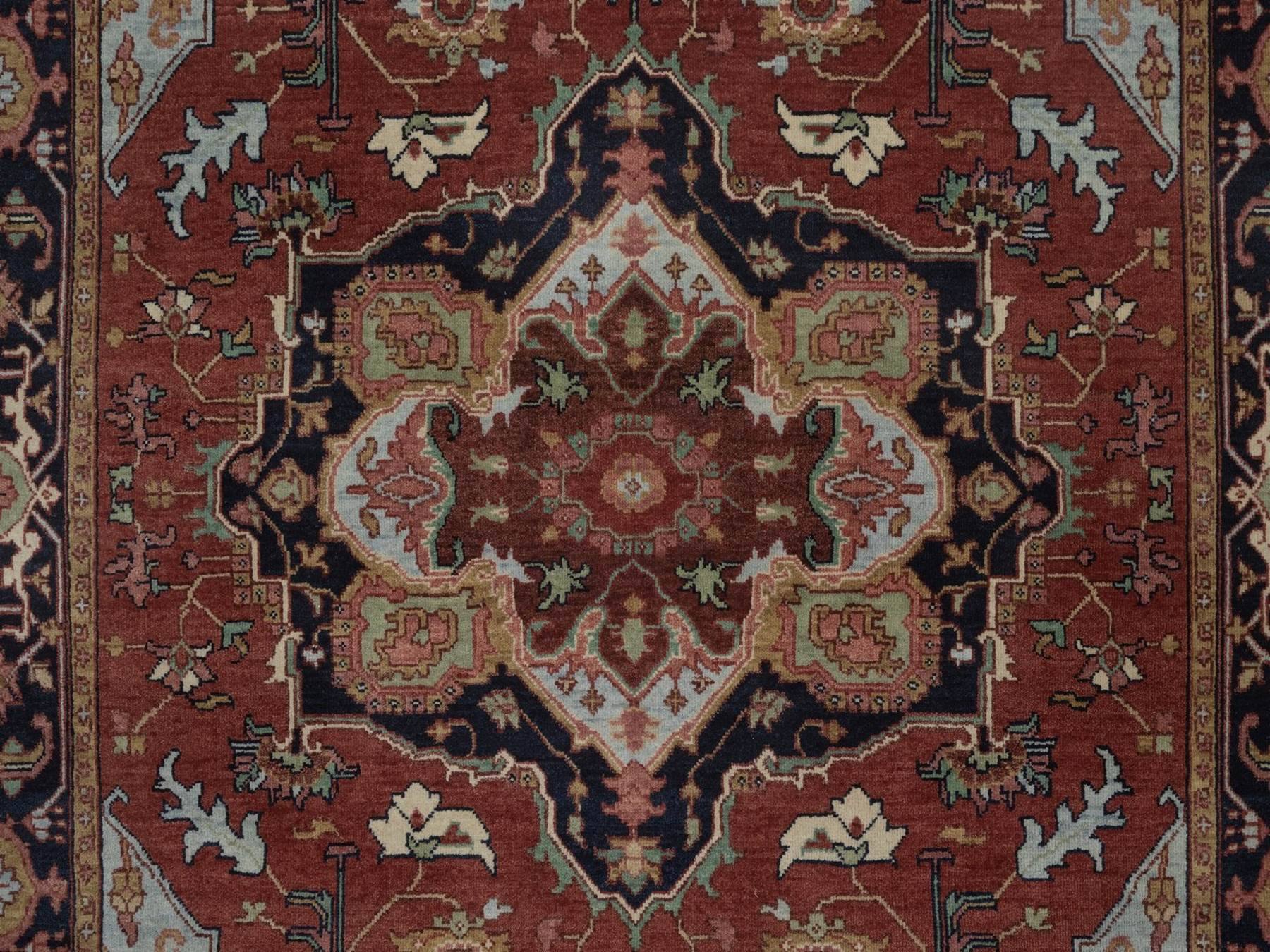 Heriz Heriz hand-knotted wool rug in Red, 4'11" x 7'3", SKU O092819 (view 5)