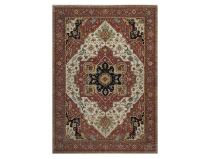 Heriz Heriz hand-knotted wool rug in Ivory, 9'10" x 13'10", SKU O092820