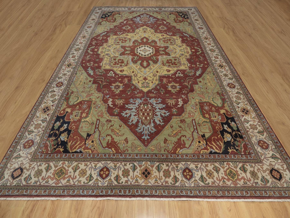 Heriz Heriz hand-knotted wool rug in Red, 9'11" x 14'3", SKU O092821 (view 2)