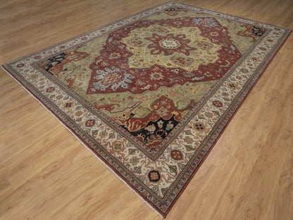 Heriz Heriz hand-knotted wool rug in Red, 9'11" x 14'3", SKU O092821 (view 3)