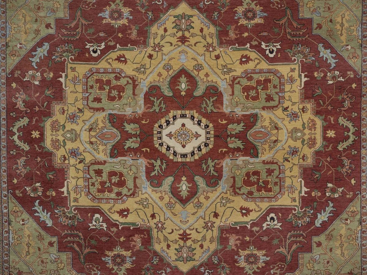 Heriz Heriz hand-knotted wool rug in Red, 9'11" x 14'3", SKU O092821 (view 8)