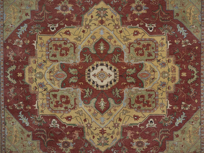 Heriz Heriz hand-knotted wool rug in Red, 9'11" x 14'3", SKU O092821 (view 8)