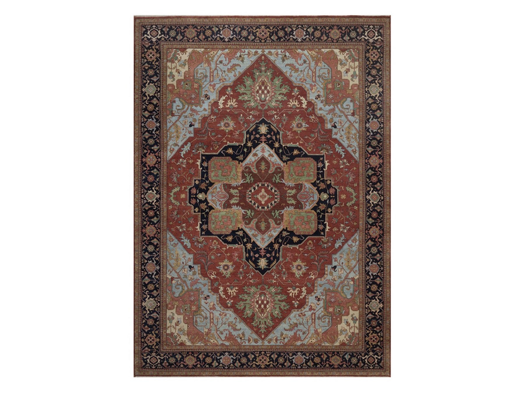 Heriz Heriz hand-knotted wool rug in Red, 9'11" x 14', SKU O092823