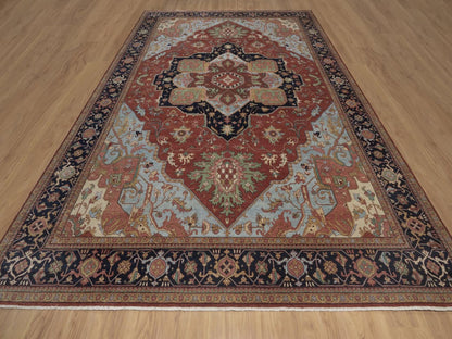 Heriz Heriz hand-knotted wool rug in Red, 9'11" x 14', SKU O092823 (view 2)