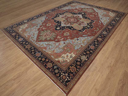 Heriz Heriz hand-knotted wool rug in Red, 9'11" x 14', SKU O092823 (view 3)