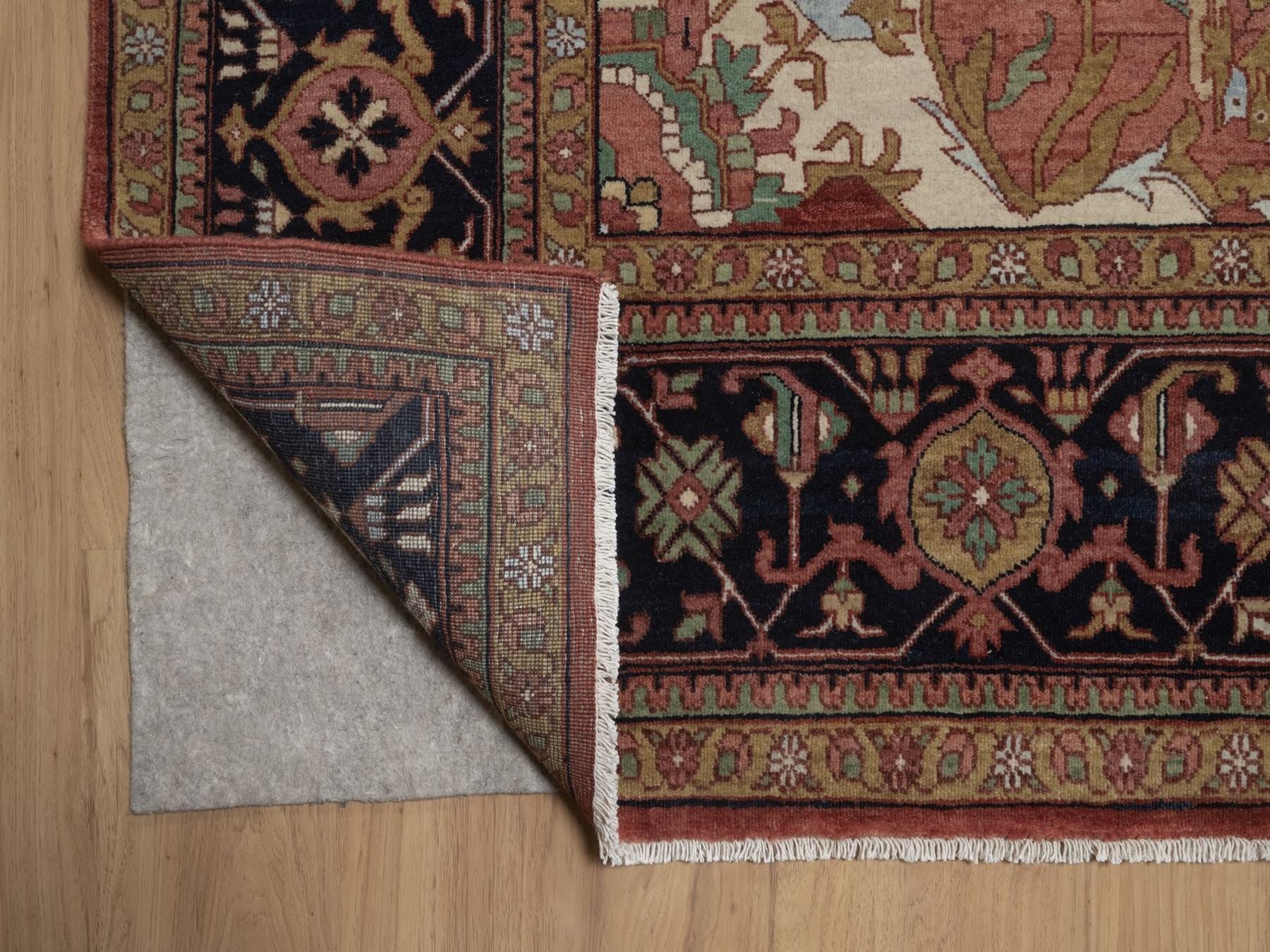 Heriz Heriz hand-knotted wool rug in Red, 9'11" x 14', SKU O092823 (view 4)