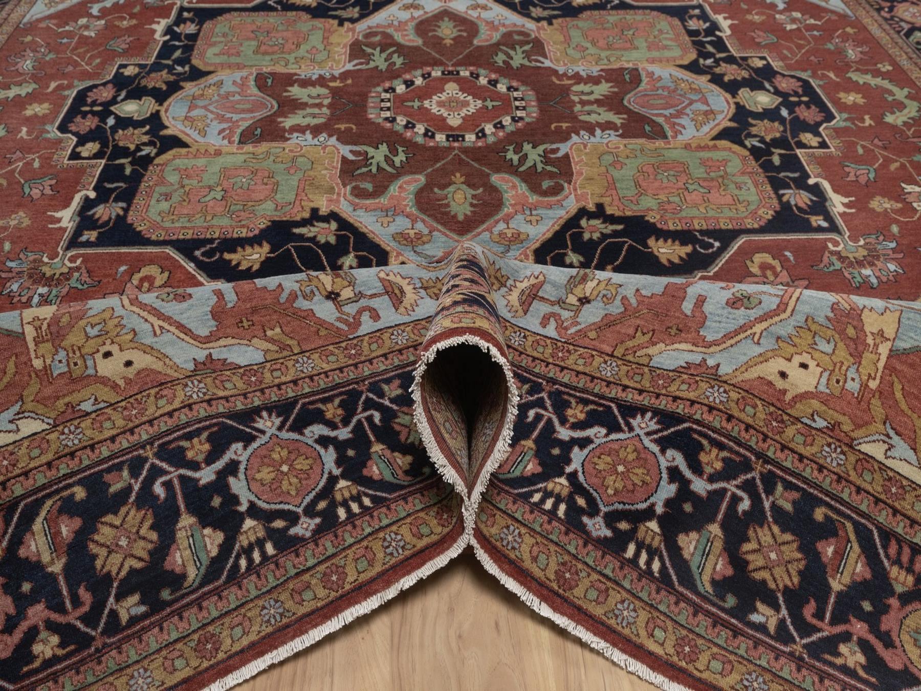 Heriz Heriz hand-knotted wool rug in Red, 9'11" x 14', SKU O092823 (view 5)