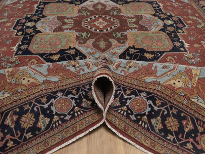 Heriz Heriz hand-knotted wool rug in Red, 9'11" x 14', SKU O092823 (view 5)