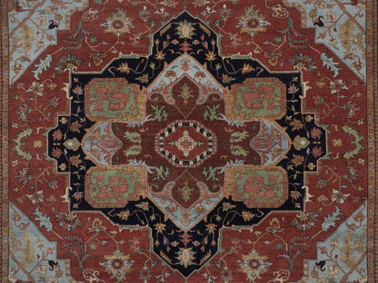 Heriz Heriz hand-knotted wool rug in Red, 9'11" x 14', SKU O092823 (view 8)