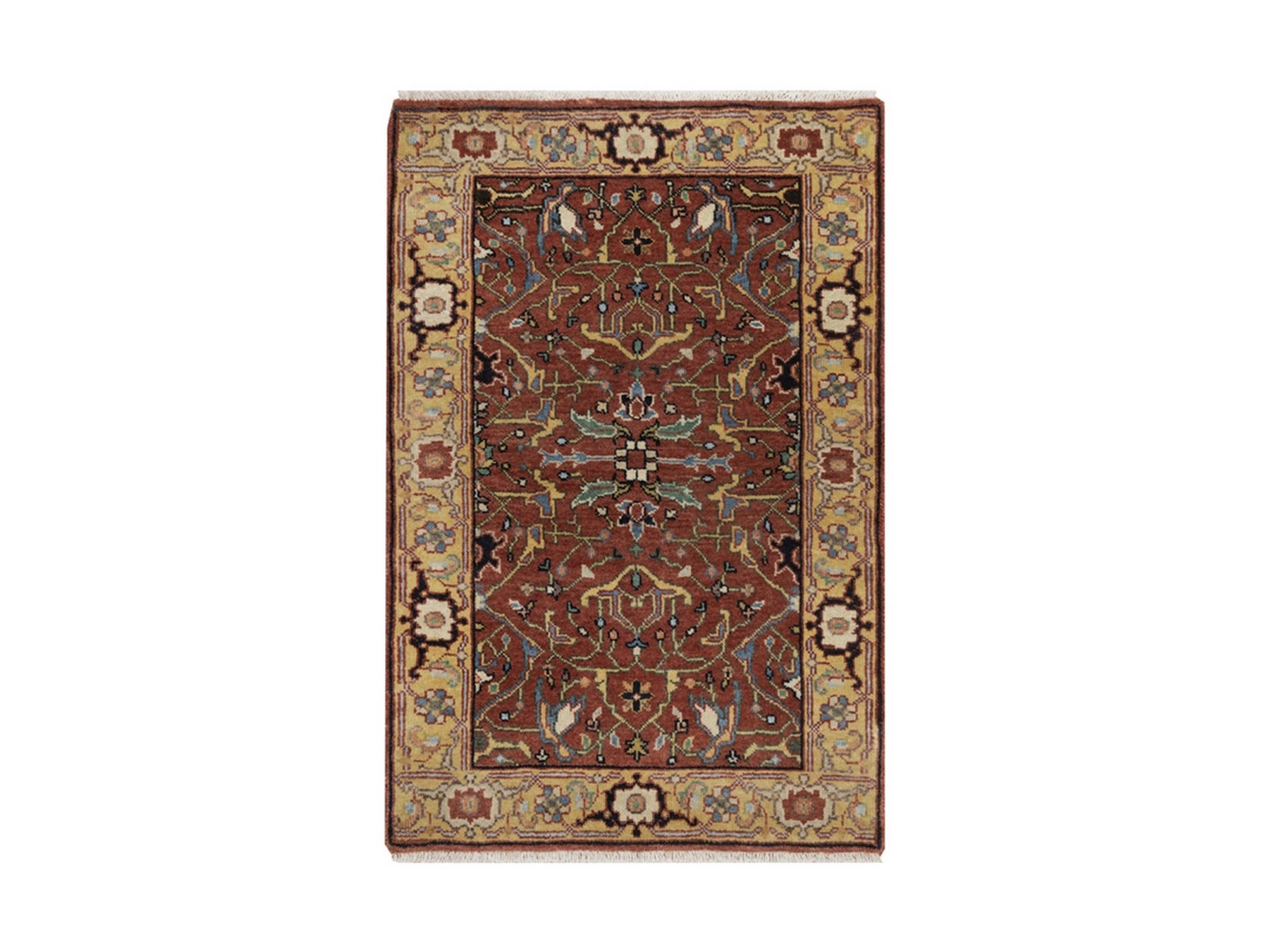 Heriz Heriz hand-knotted wool rug in Red, 2' x 3', SKU O092824