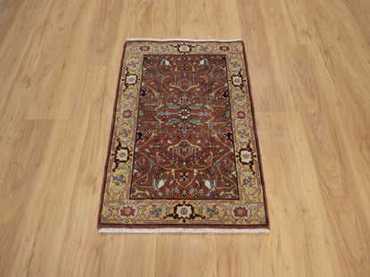 Heriz Heriz hand-knotted wool rug in Red, 2' x 3', SKU O092824 (view 2)