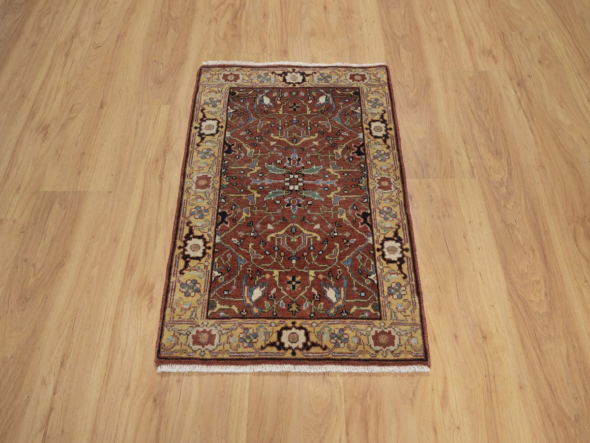 Heriz Heriz hand-knotted wool rug in Red, 2' x 3', SKU O092824 (view 2)