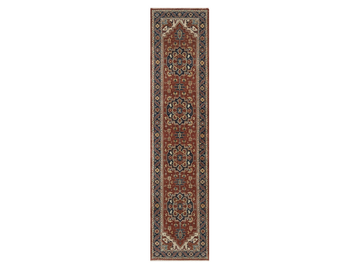 Heriz Heriz hand-knotted wool runner in Red, 2'4" x 10'2", SKU O092825