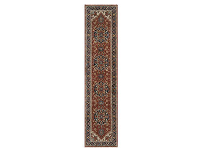 Heriz Heriz hand-knotted wool runner in Red, 2'4" x 10'2", SKU O092825