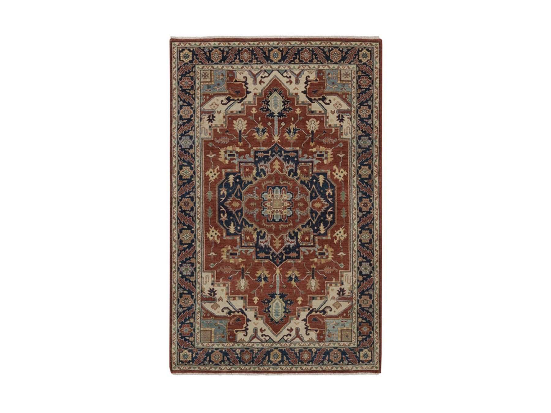 Heriz Heriz hand-knotted wool rug in Red, 3'11" x 6'2", SKU O092826