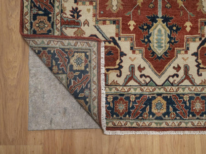 Heriz Heriz hand-knotted wool rug in Red, 3'11" x 6'2", SKU O092826 (view 3)