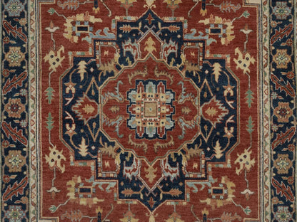 Heriz Heriz hand-knotted wool rug in Red, 3'11" x 6'2", SKU O092826 (view 5)