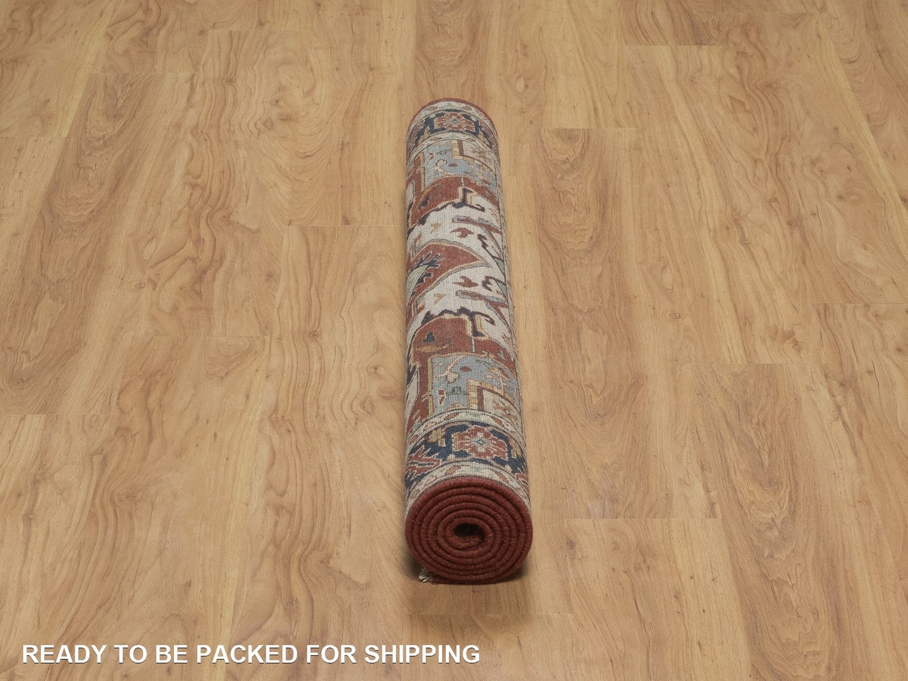 Heriz Heriz hand-knotted wool rug in Red, 3'11" x 6'2", SKU O092826 (view 6)