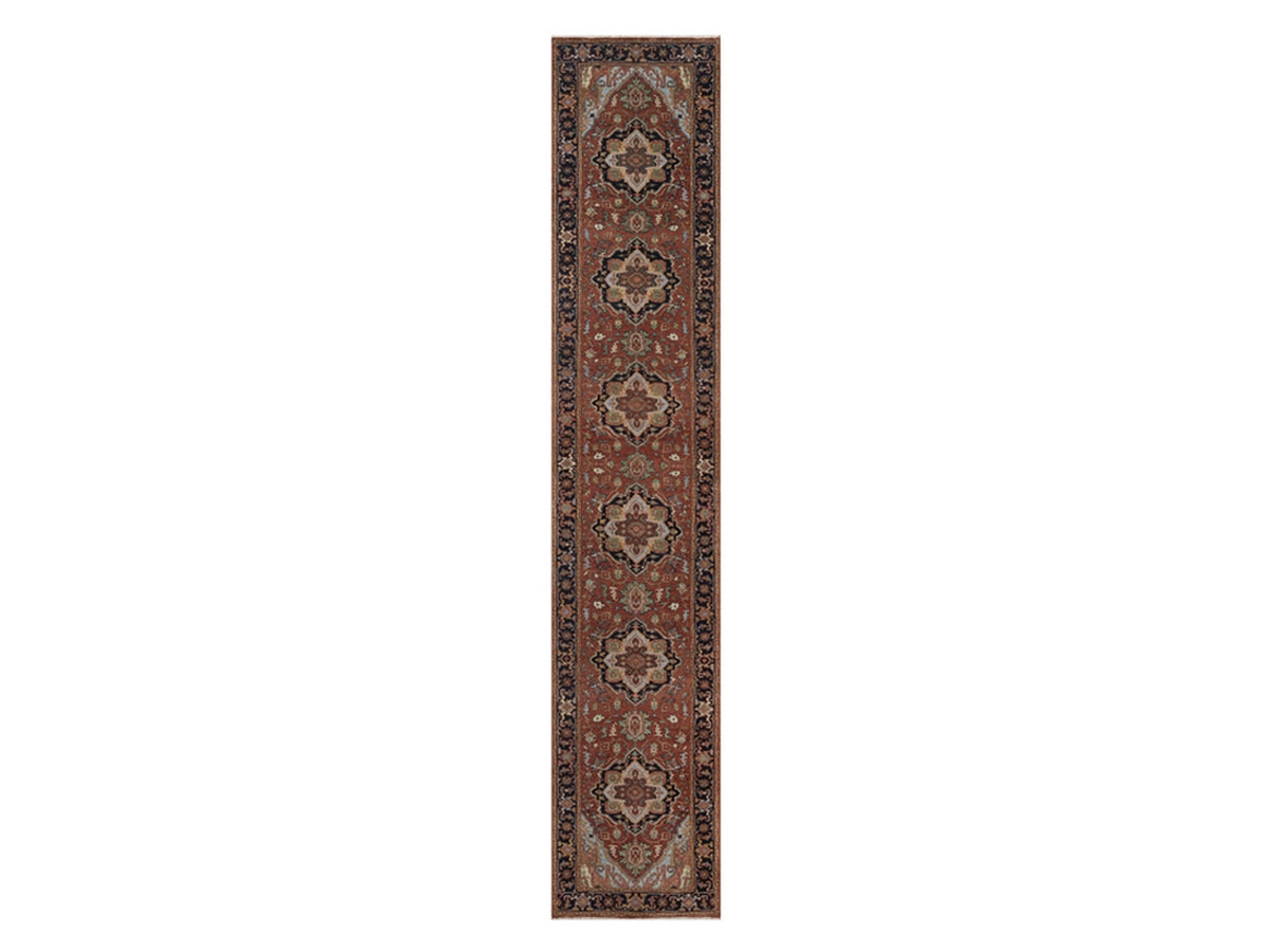 Heriz Heriz hand-knotted wool runner in Red, 2'7" x 13'9", SKU O092827