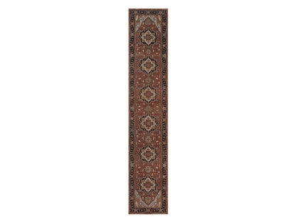 Heriz Heriz hand-knotted wool runner in Red, 2'7" x 13'9", SKU O092827