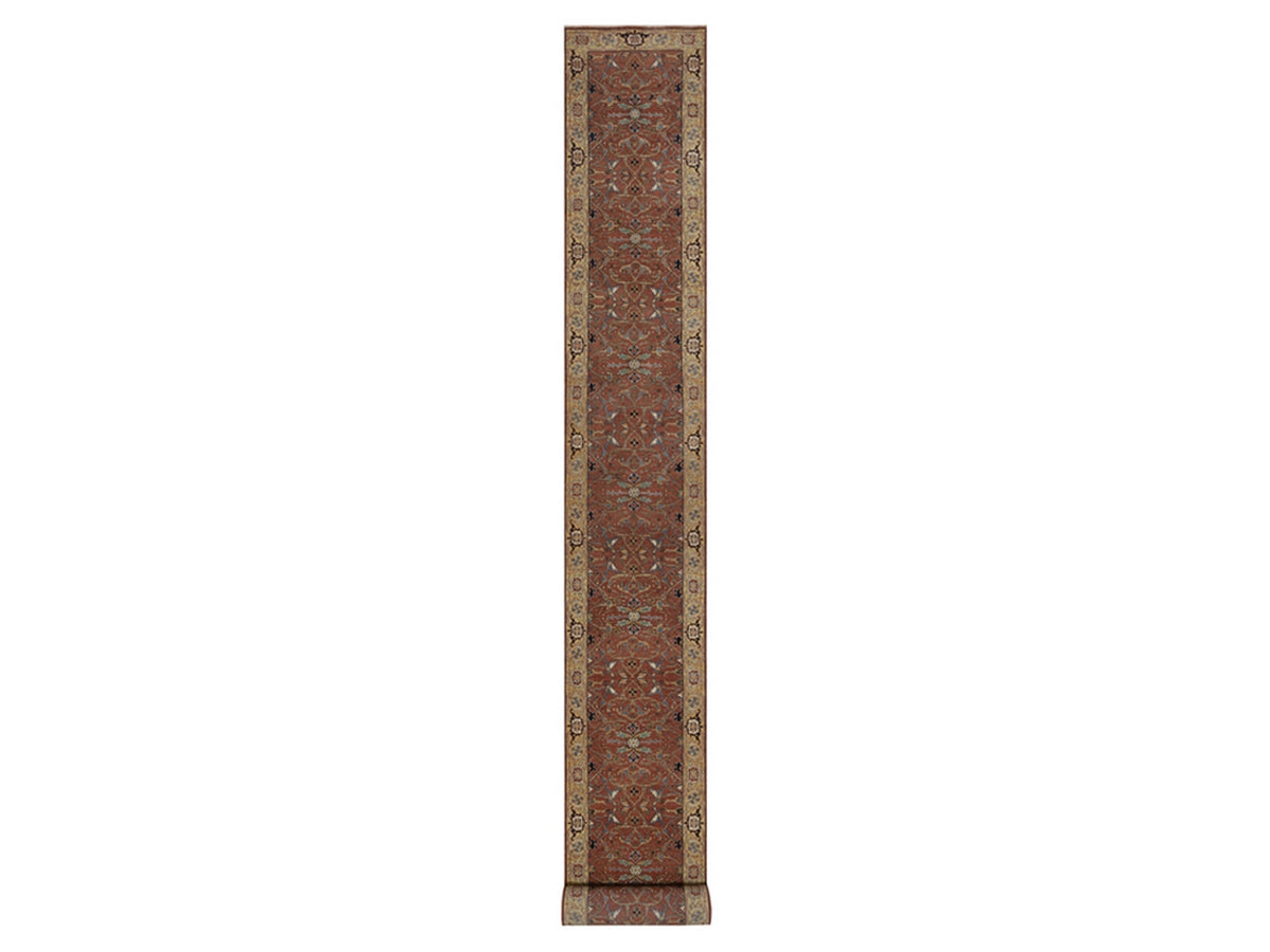 Heriz Heriz hand-knotted wool runner in Red, 2'7" x 23'9", SKU O092828