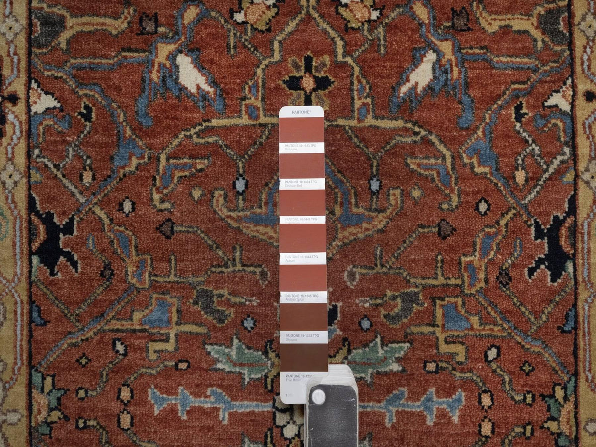 Heriz Heriz hand-knotted wool runner in Red, 2'7" x 23'9", SKU O092828 (view 4)
