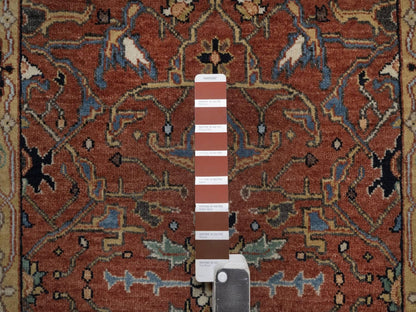Heriz Heriz hand-knotted wool runner in Red, 2'7" x 23'9", SKU O092828 (view 4)