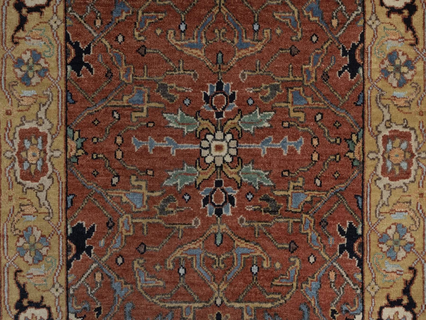 Heriz Heriz hand-knotted wool runner in Red, 2'7" x 23'9", SKU O092828 (view 5)