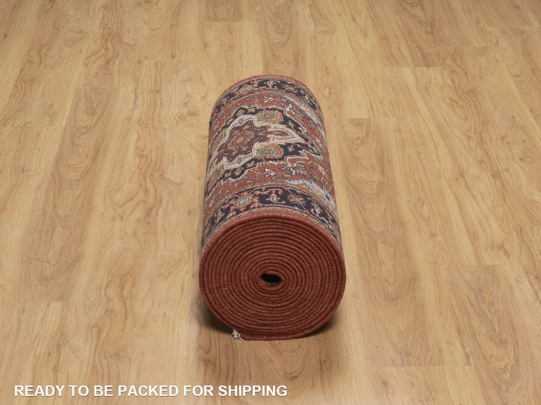 Heriz Heriz hand-knotted wool runner in Red, 2'7" x 27'8", SKU O092829 (view 6)