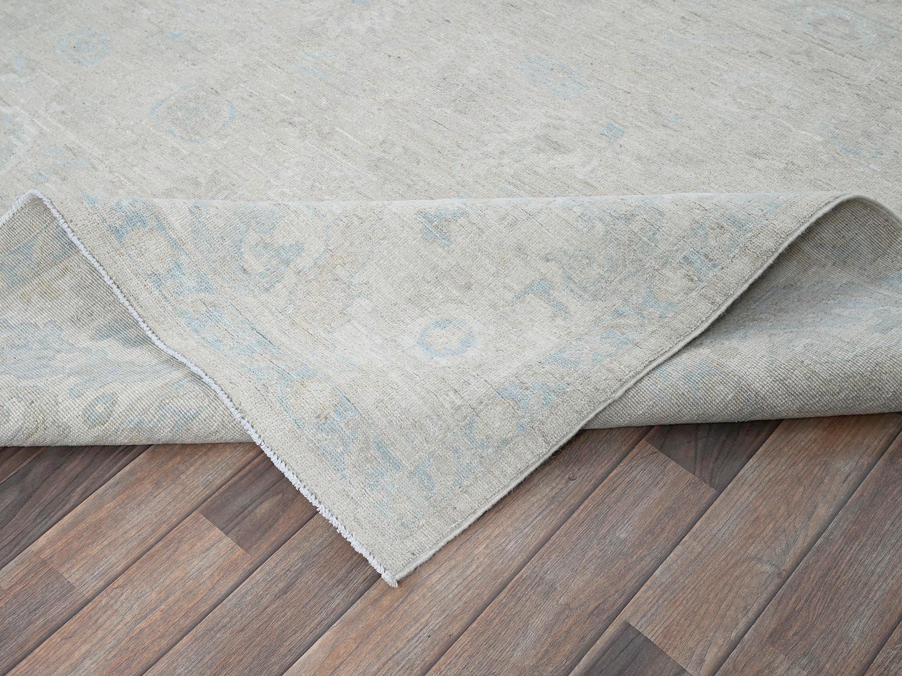 Peshawar Oushak hand-knotted wool rug in Ivory, 7'9" x 9'10" — SKU O0929 (view 6)