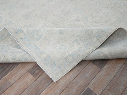 Peshawar Oushak hand-knotted wool rug in Ivory, 7'9" x 9'10" — SKU O0929 (view 6)