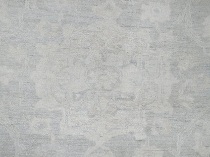 Peshawar Oushak hand-knotted wool rug in Gray & Ivory, 8'10" x 11'11" — SKU O0930 (view 8)