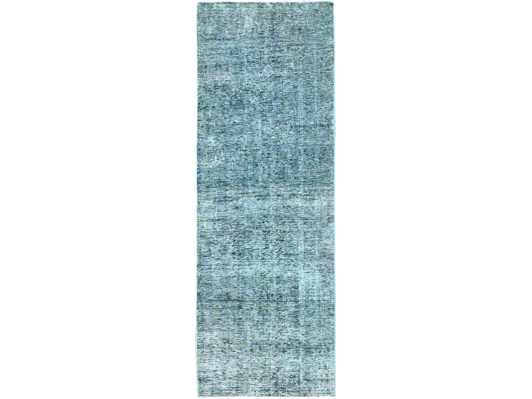 Tabriz Vintage hand-knotted wool runner in Overdyed, 2'7" x 7'9" — SKU O0934