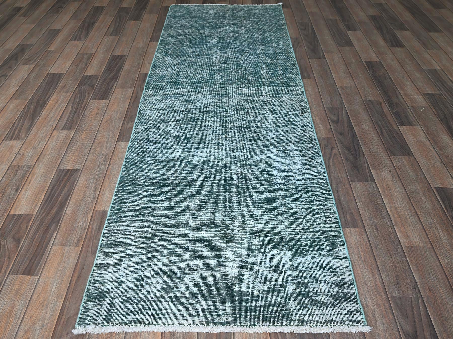 Tabriz Vintage hand-knotted wool runner in Overdyed, 2'7" x 7'9" — SKU O0934 (view 2)