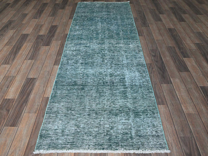 Tabriz Vintage hand-knotted wool runner in Overdyed, 2'7" x 7'9" — SKU O0934 (view 2)