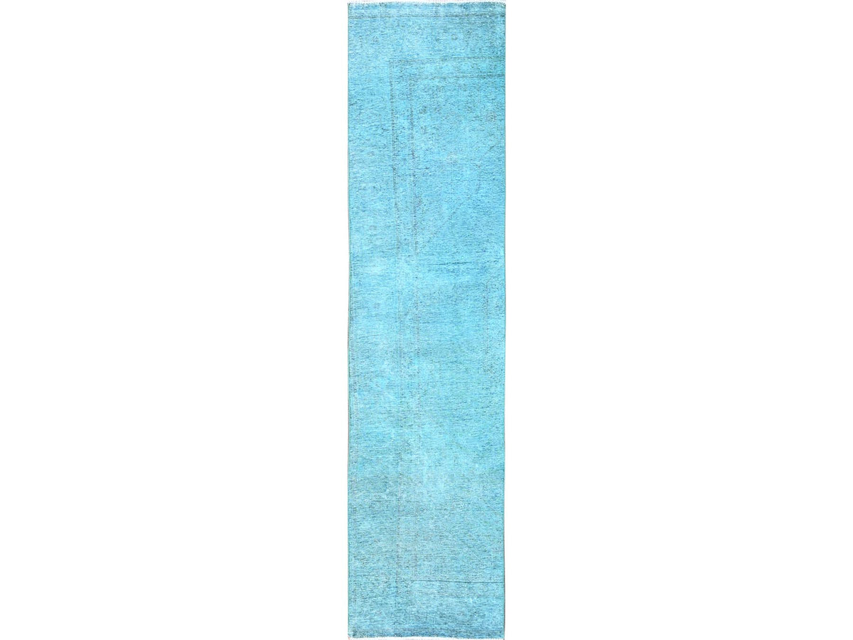 Tabriz Vintage hand-knotted wool runner in Overdyed, 2'5" x 11'1" — SKU O0935