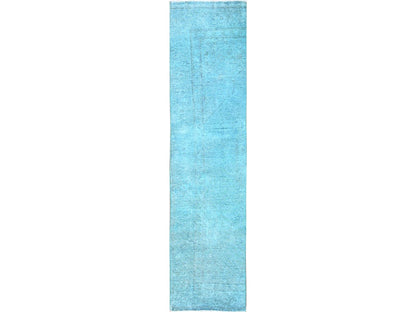 Tabriz Vintage hand-knotted wool runner in Overdyed, 2'5" x 11'1" — SKU O0935