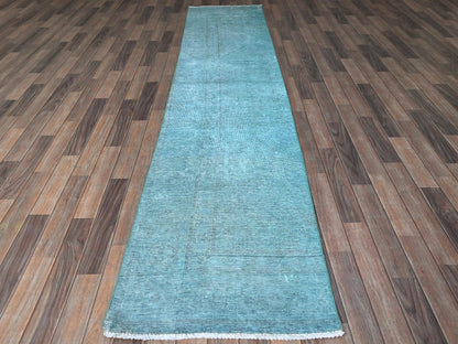 Tabriz Vintage hand-knotted wool runner in Overdyed, 2'5" x 11'1" — SKU O0935 (view 2)