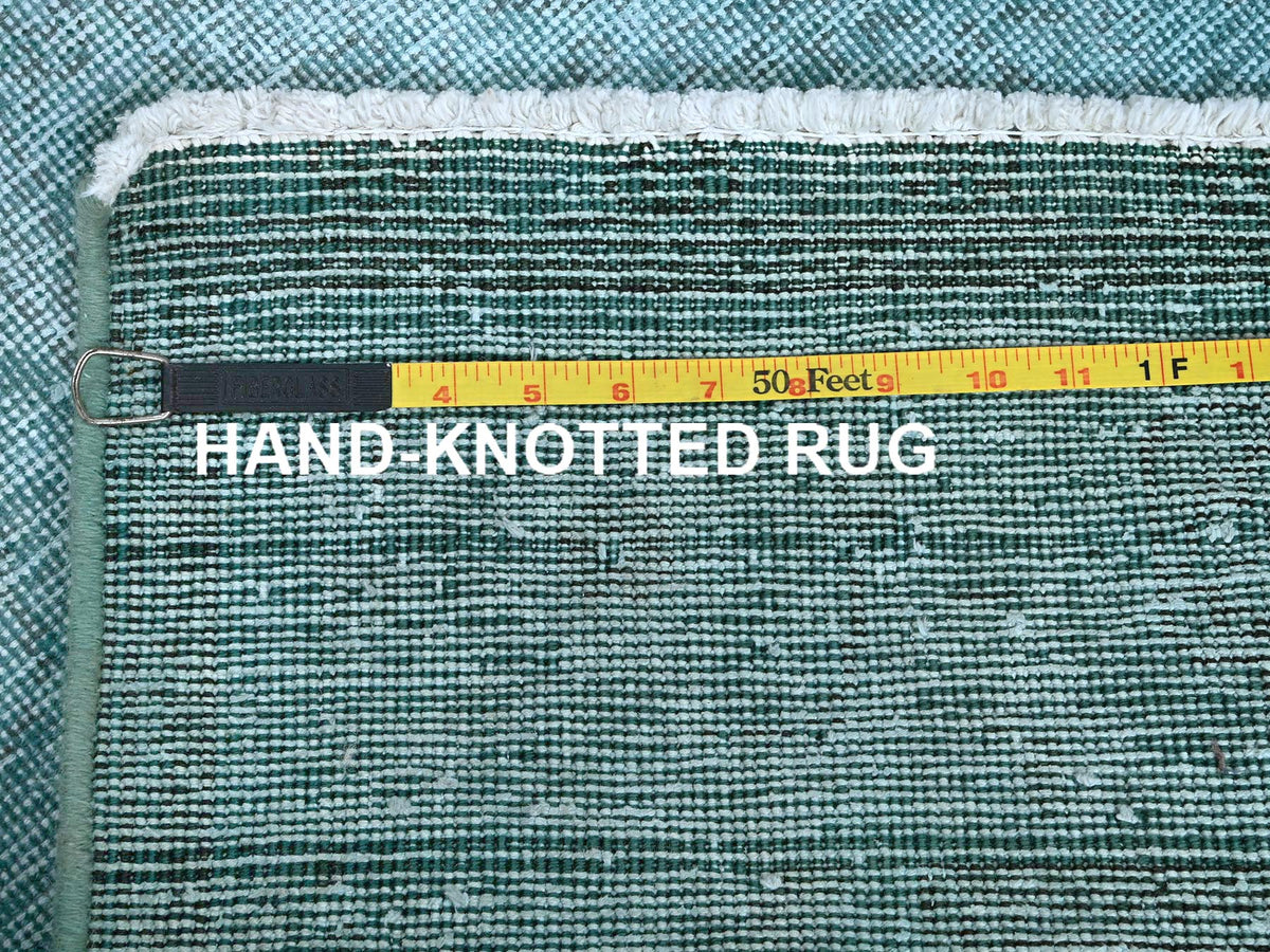 Tabriz Vintage hand-knotted wool runner in Overdyed, 2'5" x 11'1" — SKU O0935 (view 7)