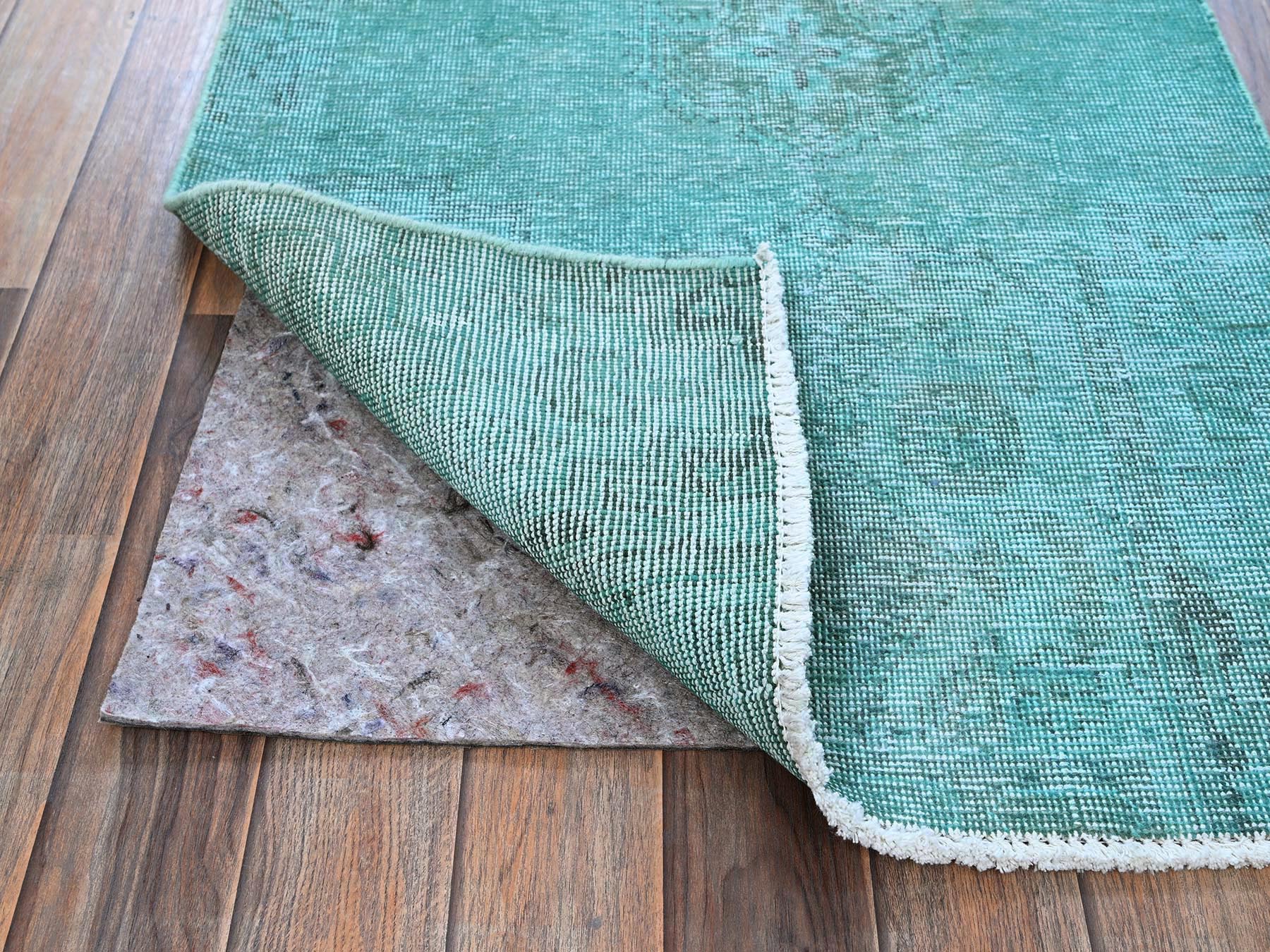 Tabriz Vintage hand-knotted wool runner in Overdyed, 2'5" x 9'11" — SKU O0936 (view 3)