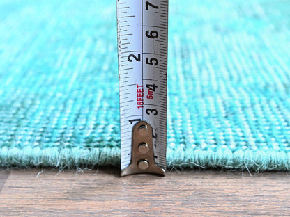 Tabriz Vintage hand-knotted wool runner in Overdyed, 2'5" x 9'11" — SKU O0936 (view 6)