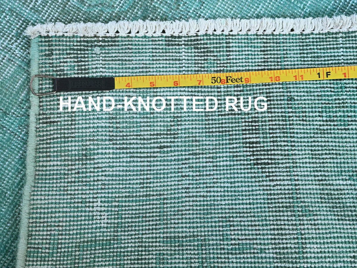 Tabriz Vintage hand-knotted wool runner in Overdyed, 2'5" x 9'11" — SKU O0936 (view 7)