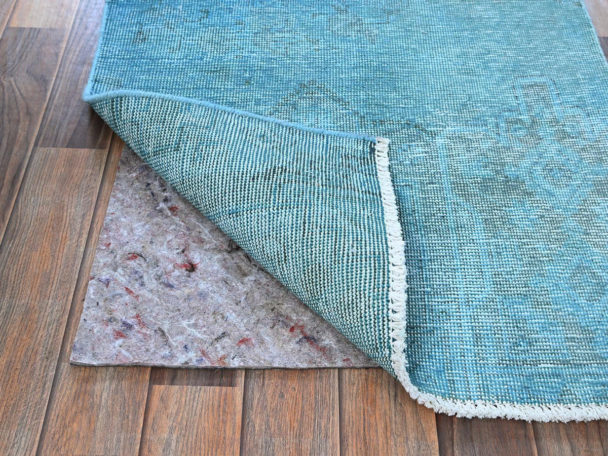 Tabriz Vintage hand-knotted wool runner in Overdyed, 2'5" x 9'10" — SKU O0937 (view 3)