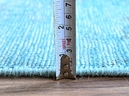 Tabriz Vintage hand-knotted wool runner in Overdyed, 2'5" x 9'10" — SKU O0937 (view 6)